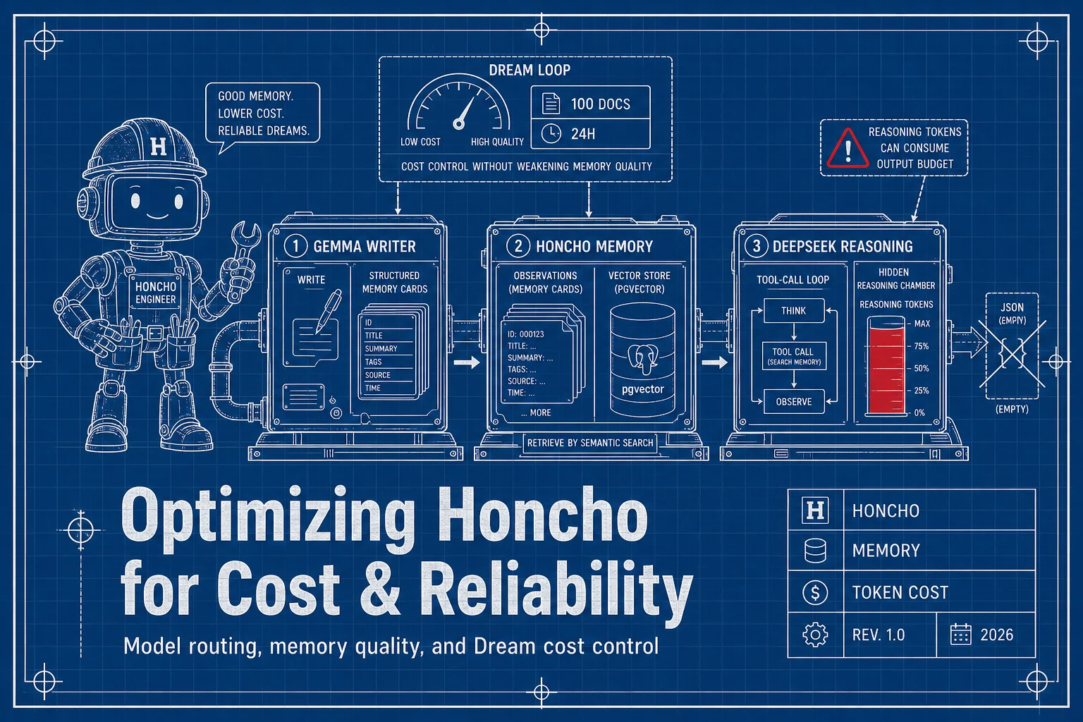 Making Honcho Cheaper Without Making Memory Worse